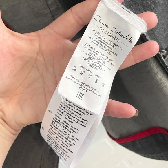 Elisa Cavaletti Y2K Women’s Jersey Knit Blazer Cotton Stretch asymmetrical Sz M - Picture 9 of 15